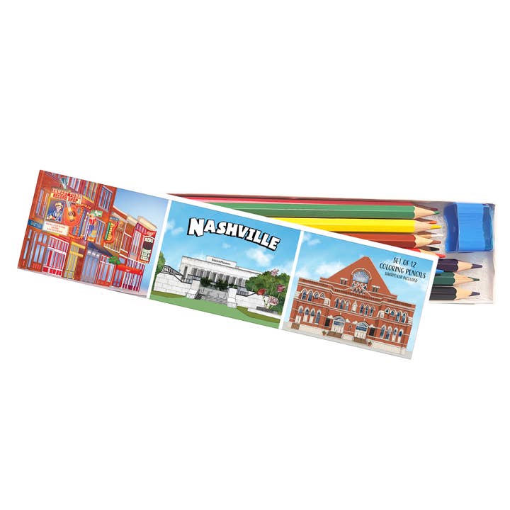 Color Our Town - Wholesale Colored Pencil - Nashville Coloring Pencil Box Set
