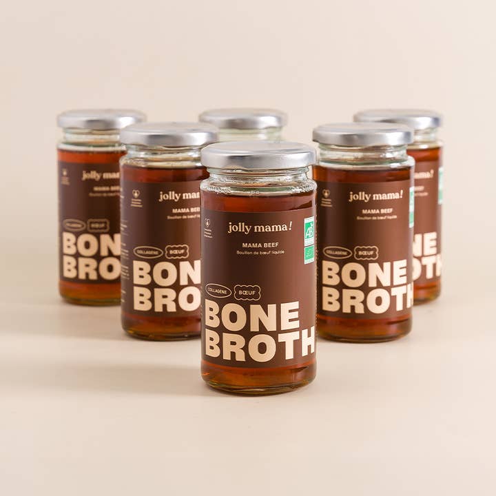 JOLLY MAMA - Vente Bouillon - Mama beef, 6 bouillons de boeuf liquides riches en collagène0