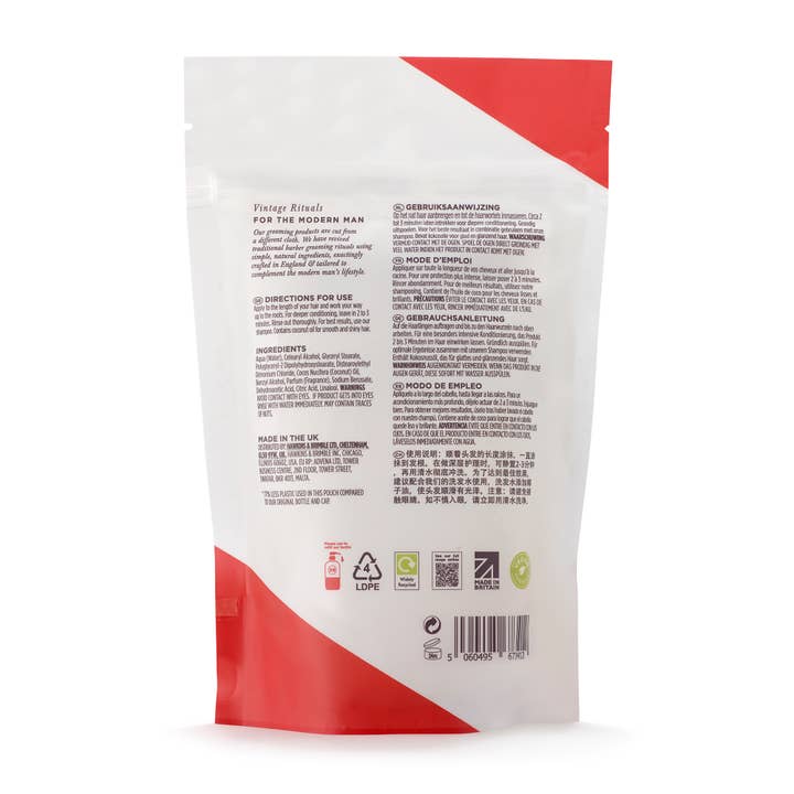 Hawkins & Brimble UK – wholesale Hair conditioner – Men's – Nourishing Conditioner Pouch 300ml1