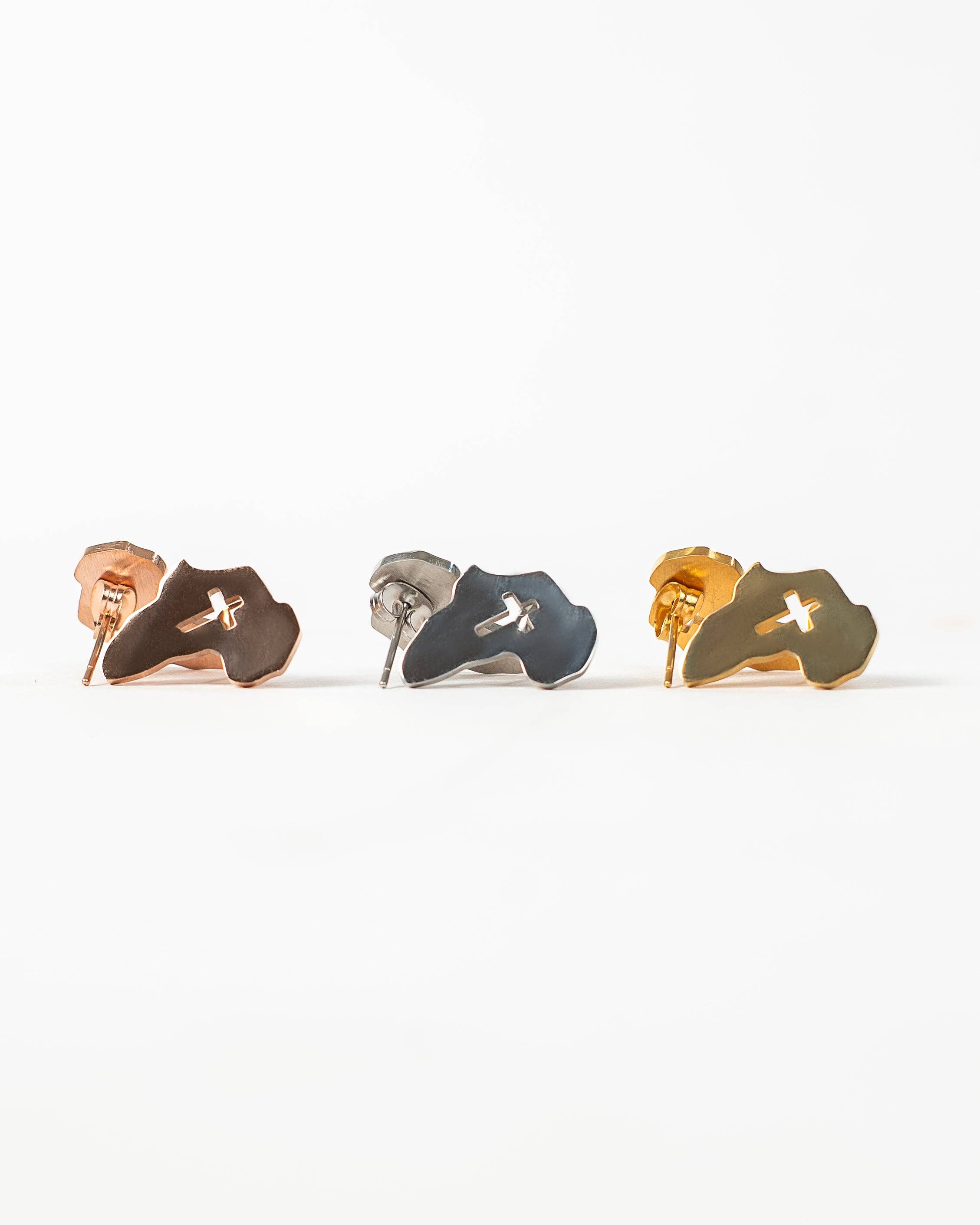 Adé & Grace - Wholesale Stud/Post Earrings - "Africa Cross Stud" Earrings7