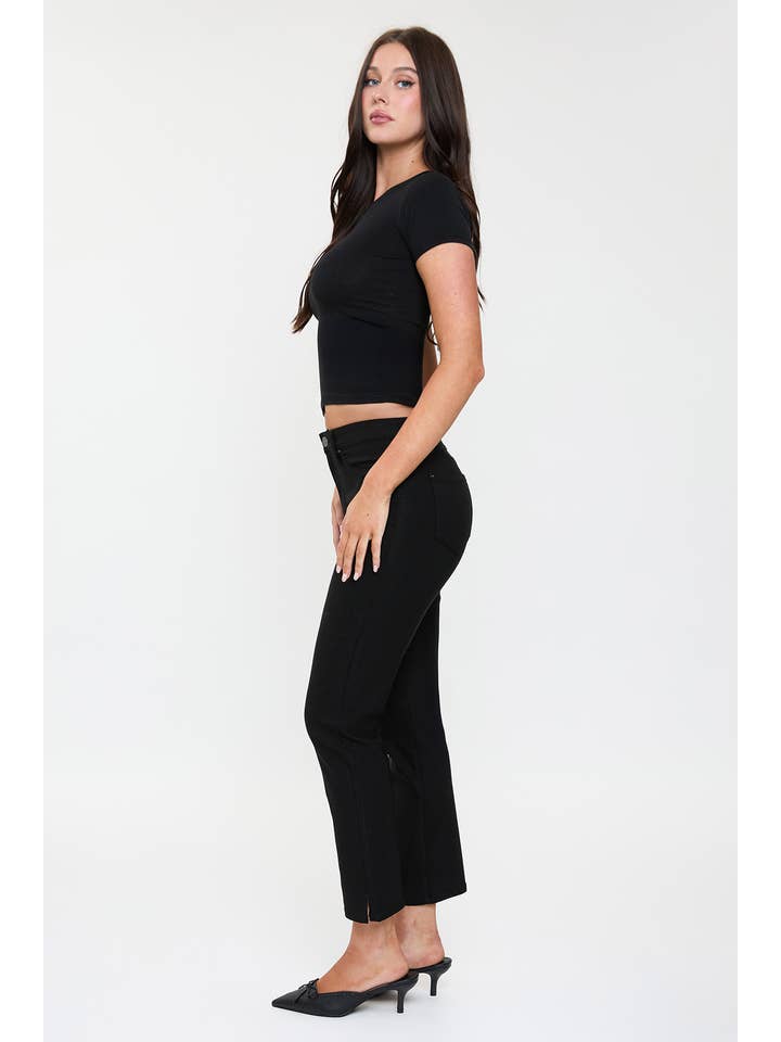 YMI – wholesale Byxor - Dam – Högmidjade Hyperstretch Beskurna Raka Byxor-P04123121