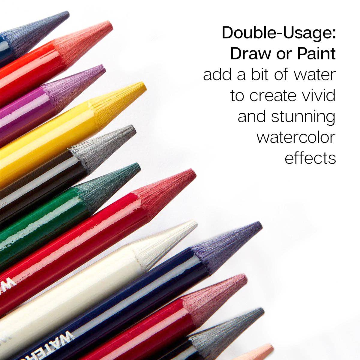 KINGART – wholesale Coloured pencil – Woodless Watercolor Pencils 24 Colors4