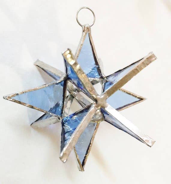 Fiesta Color – wholesale Ornament – 4 1/4 inch -  Stained Glass Moravian Star.   Handmade1