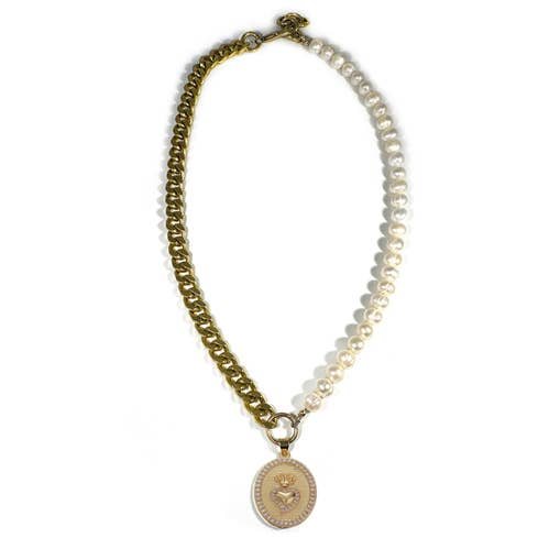 PEARL & SACRED HEART for wholesale by Rachel Nathan