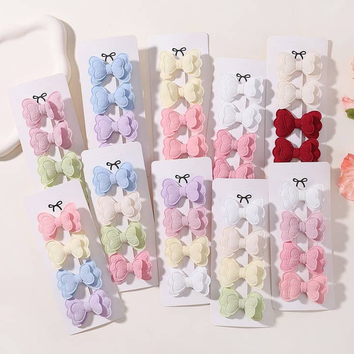 Double-Layer Butterfly Hair Clip Set for Kids_CWAHA6707 for wholesale by ACCITY