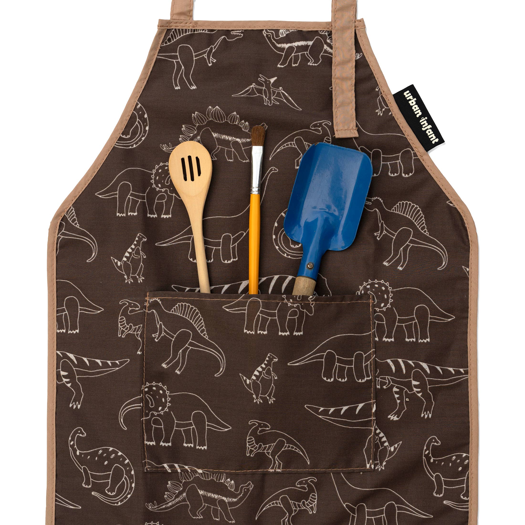 Urban Infant - Wholesale Apron - Kids - Little Helper Kids Apron, Washable Cotton/Poly - Dinosaurs1