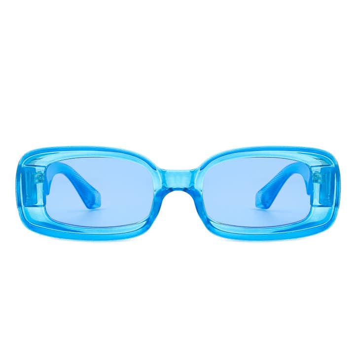 Cramilo Eyewear - Wholesale Sunglasses - Women's - Rectangle Retro Thick Frame Colorful Y2K Sunglasses5