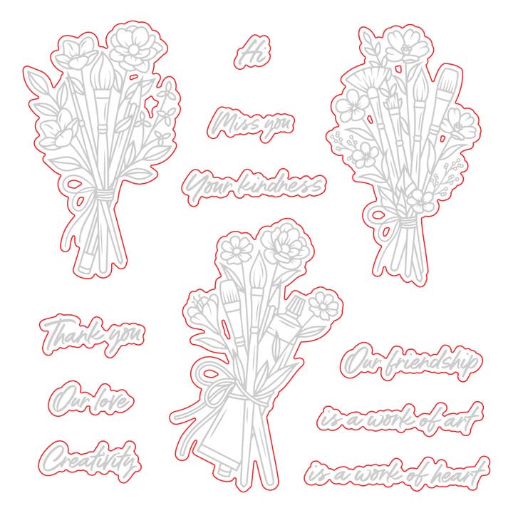 Work Of Heart - Honey Cuts - Coordinating Dies for wholesale by Honey Bee Stamps