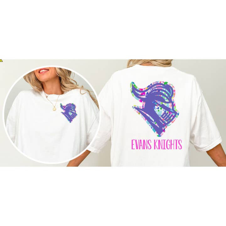 Personalizza la maglietta grafica con logo Preppy della tua scuola o della tua squadra per la vendita all'ingrosso da parte di BB Subs and Screens