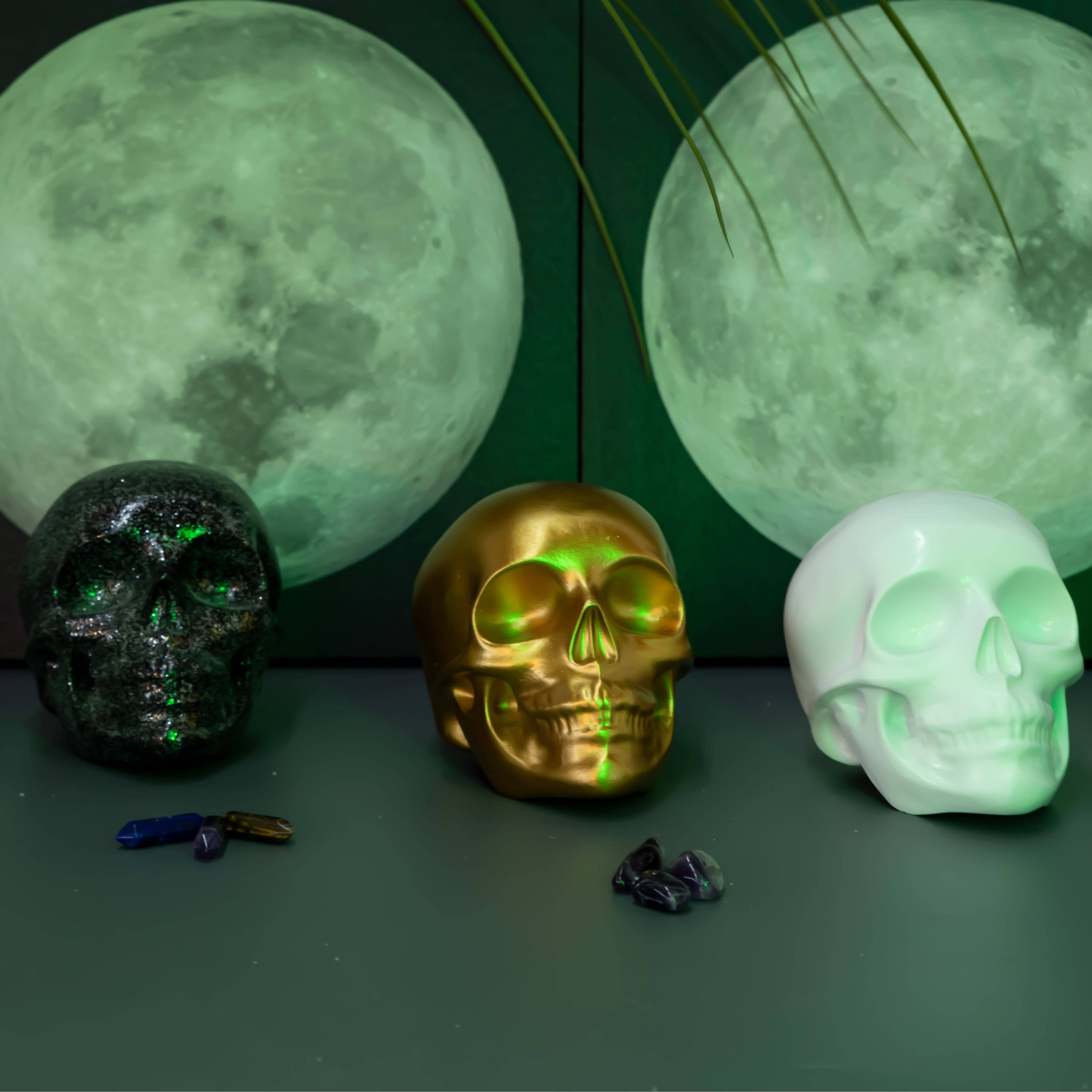 DesignStyles Home – wholesale Skrivbordsdekor - Barn och baby – Becki Owens set med 3 dekorativa Halloween-skallar1