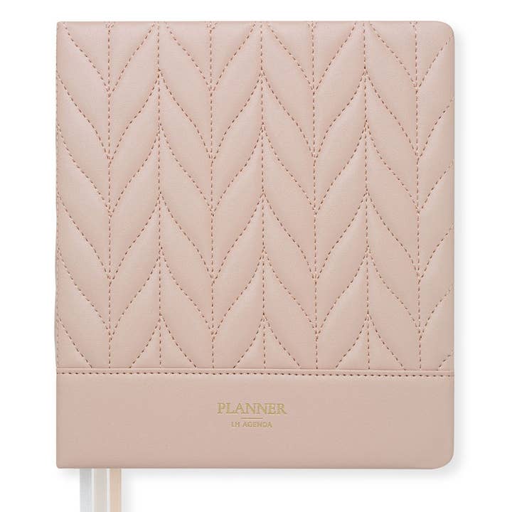 LH Planner - Ugentlig Stor - Pæon - Blomstret Quiltet for engroshandel hos LH Agenda & Co.