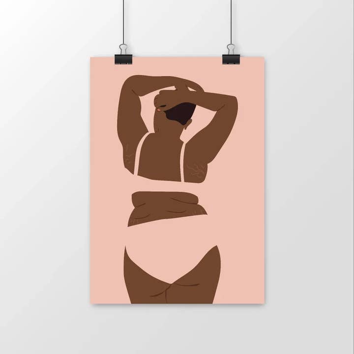 Cecilia - Illustrazione di poster con stampa murale in formato A4 e A3 per la vendita all'ingrosso da parte di Gioma Atelier