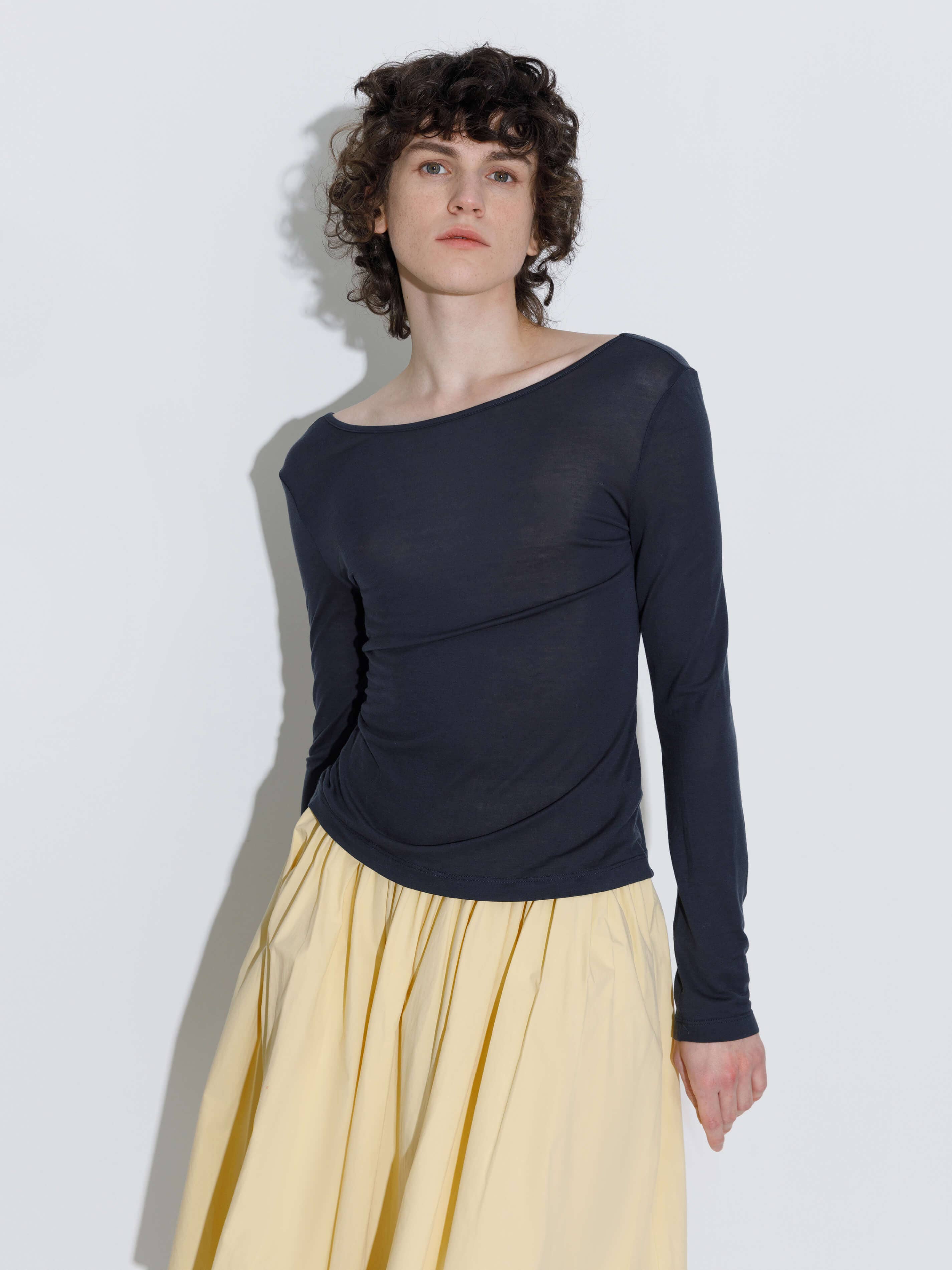 CUBIC - Wholesale Knit Top - Women's - Backless Deep U-Neck Sheer Knit Top7