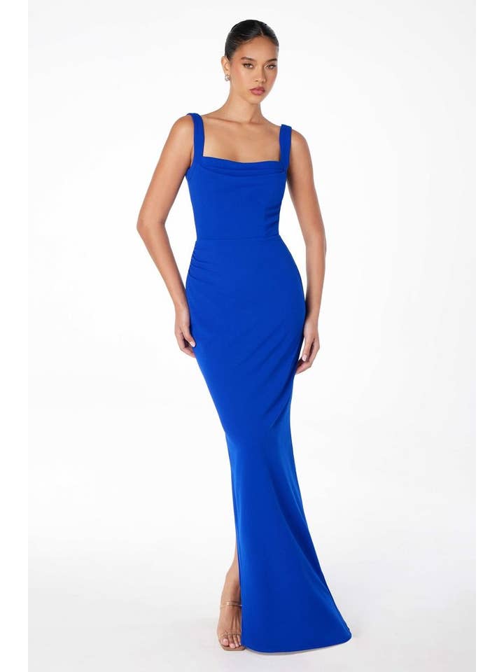 Tux-USA® - Wholesale Gown - Women's - Mermaid dress with square neckline, straps and square back3