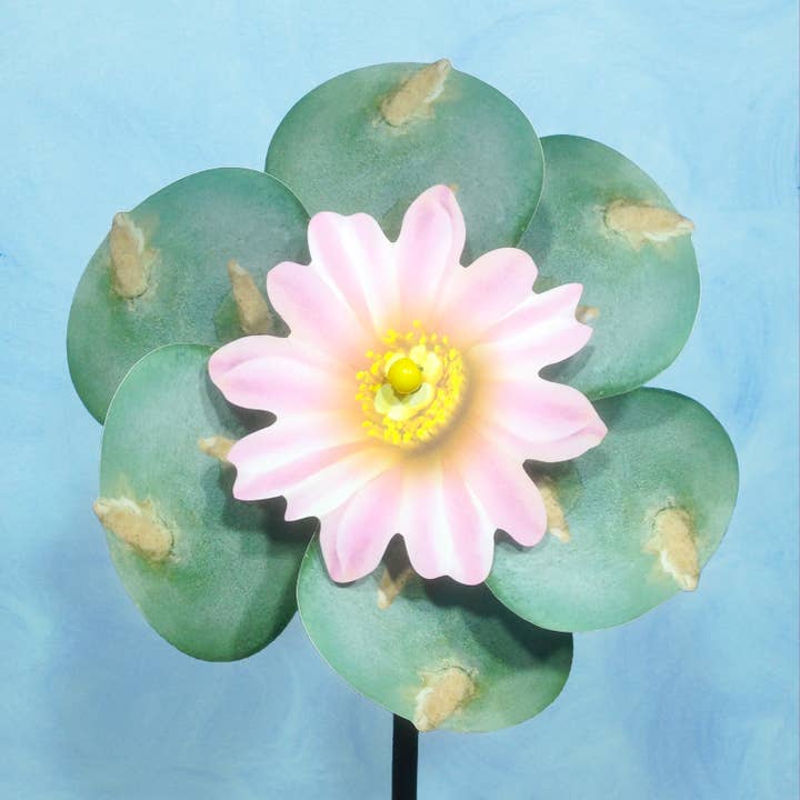 Ventilateur de moulin à vent tourbillonnant Peyote Cactus Pinwheel pour la vente par Paper Arboretum