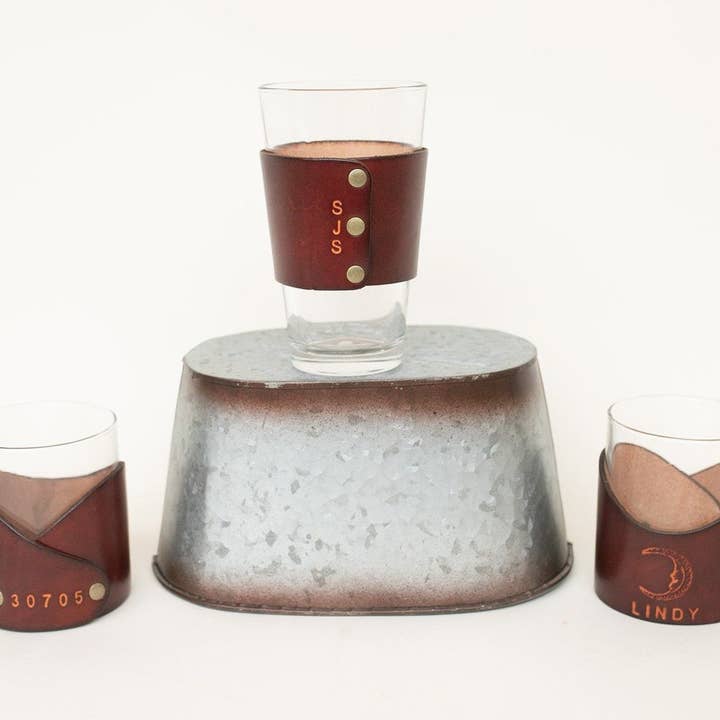 Lindy Leather - Wholesale Drinking Glass/Cup - Personalization