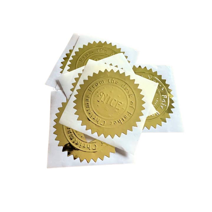 Nice list Christmas sticker seals - Pack of 5 for wholesale by soch and co