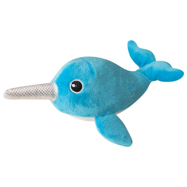 Pet Palette Distribution - Wholesale Pet Plush Toy - Dog - SnugArooz Baby Nikki the Narwhal Plush Dog Toy 5"