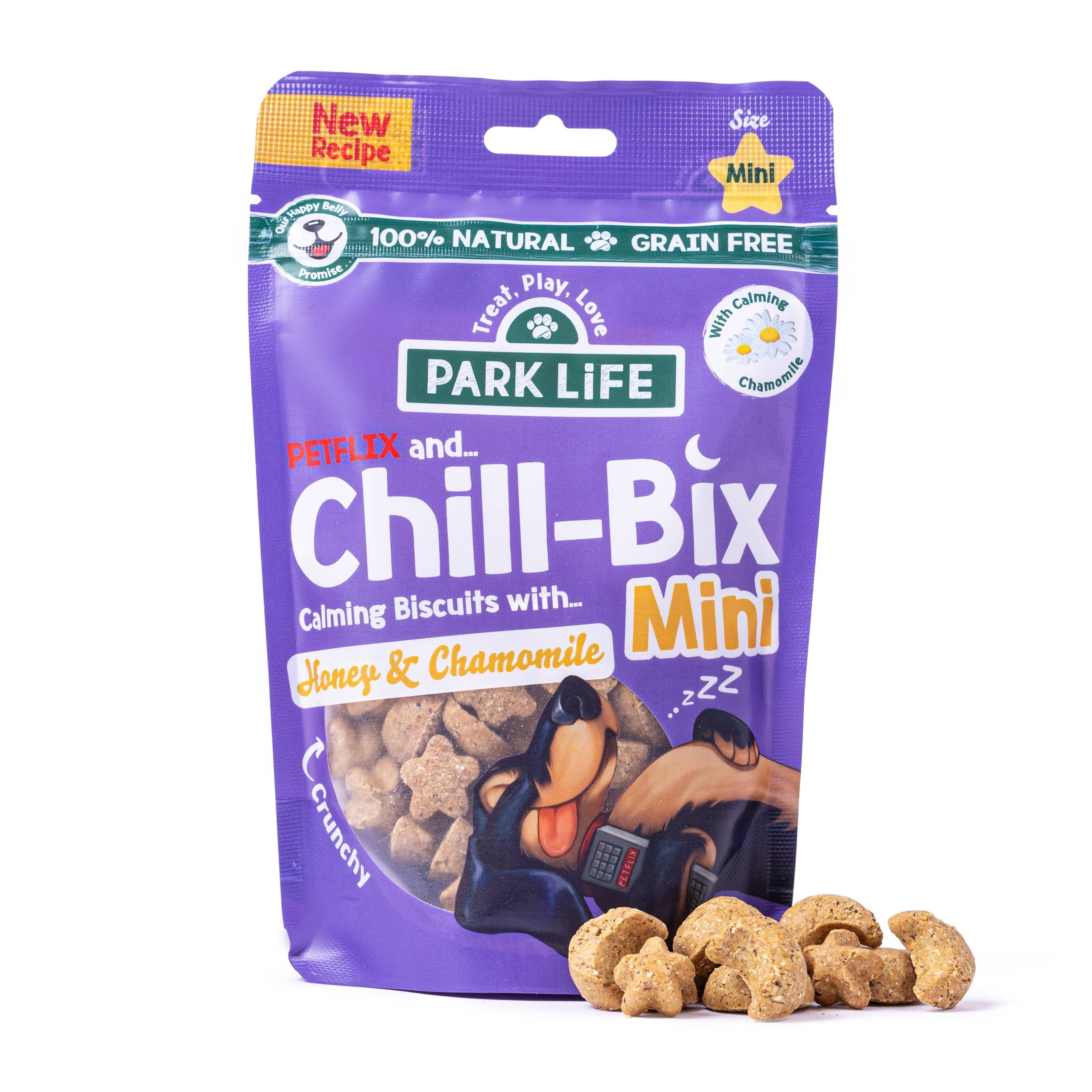 PARK LiFE – wholesale Kex - Hund – Chill-Bix MINI bisquits med honung och kamomill 100 g påse2