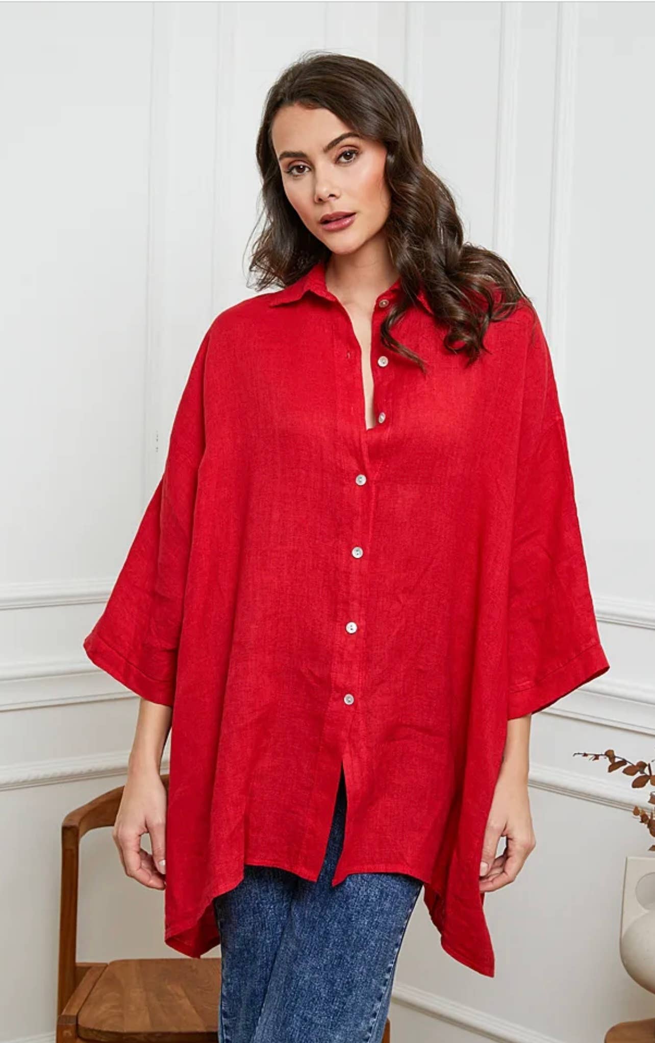 LÉA & LUC - Wholesale Button Down Shirt - Women's - 100% Linen Shirt REF. 285862