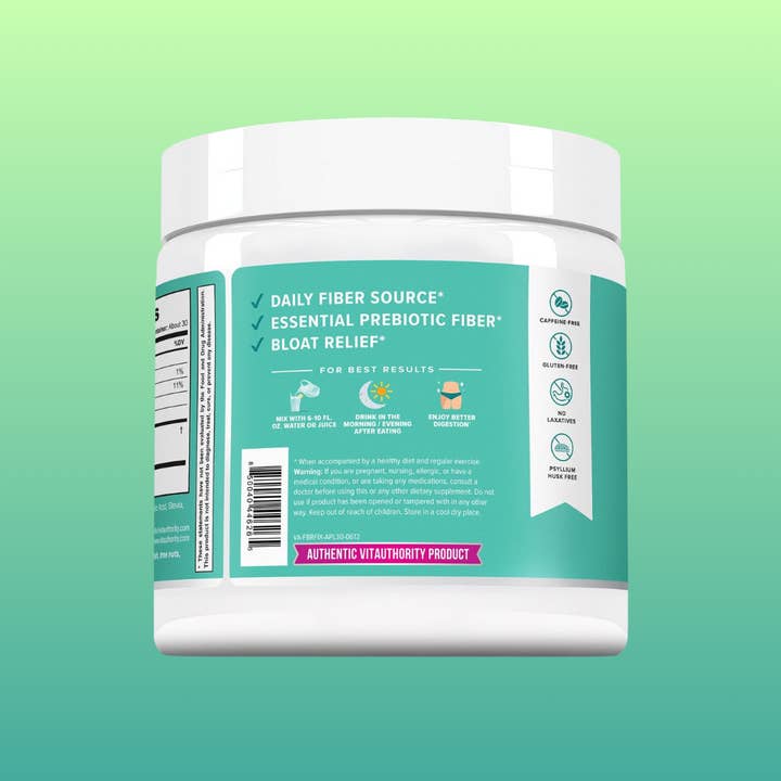 Vitauthority – wholesale Oral supplement/vitamin – Fiber Fix Powder: Crisp Apple, Gut Health & Detox