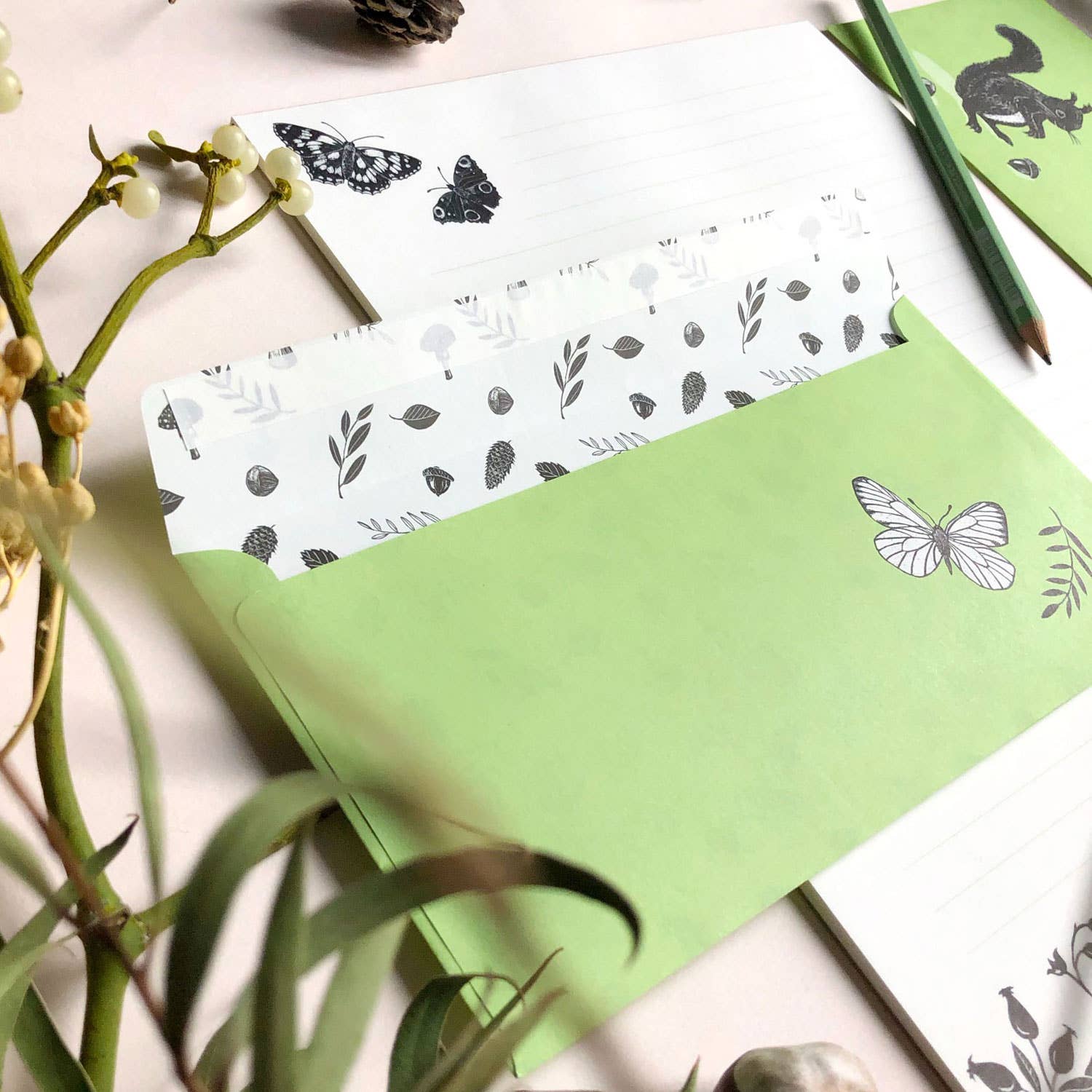 Katja Rub - Wholesale Enveloppen - Set enveloppen bos, 10 stuks DIN lang1