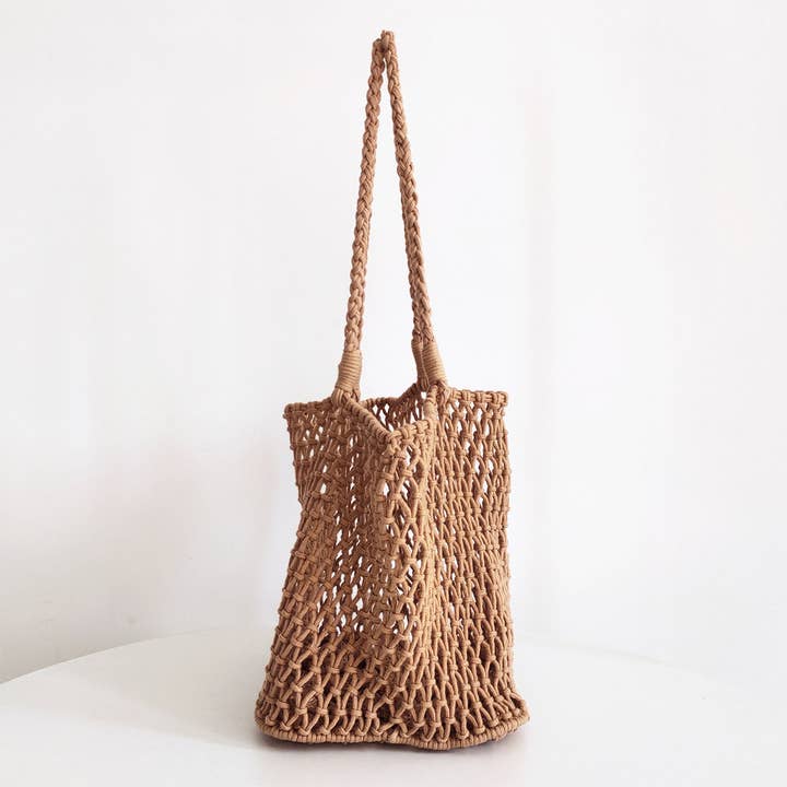 ACCITY - Wholesale Beach Bag - WOMEN MANUAL CASUAL SIMPLE STRAW BAG_CWAB0809