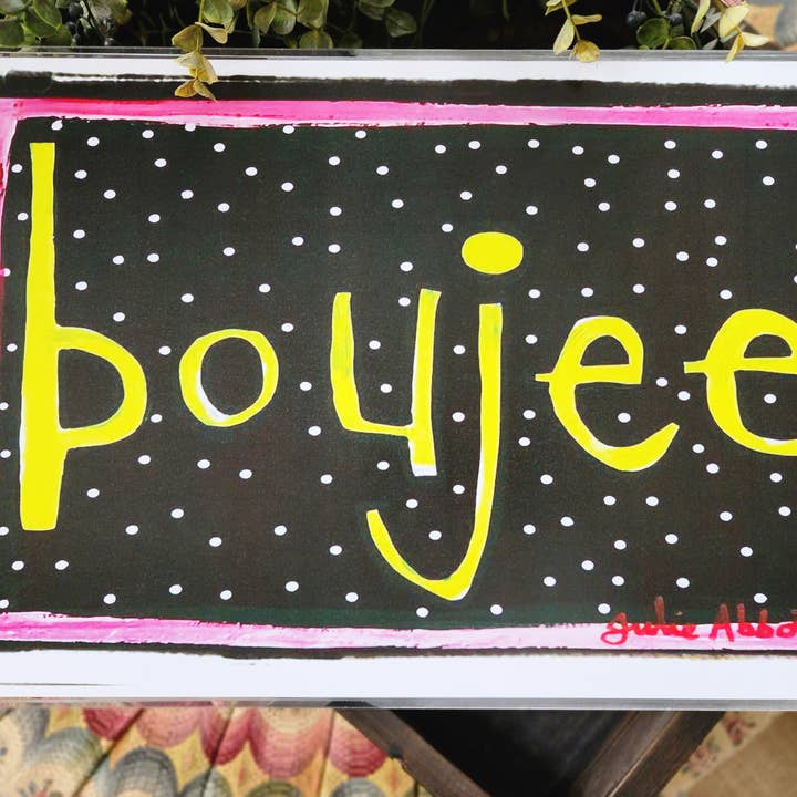Boujee Insert for Acrylic Serving Tray for wholesale by Julie Abbott Art