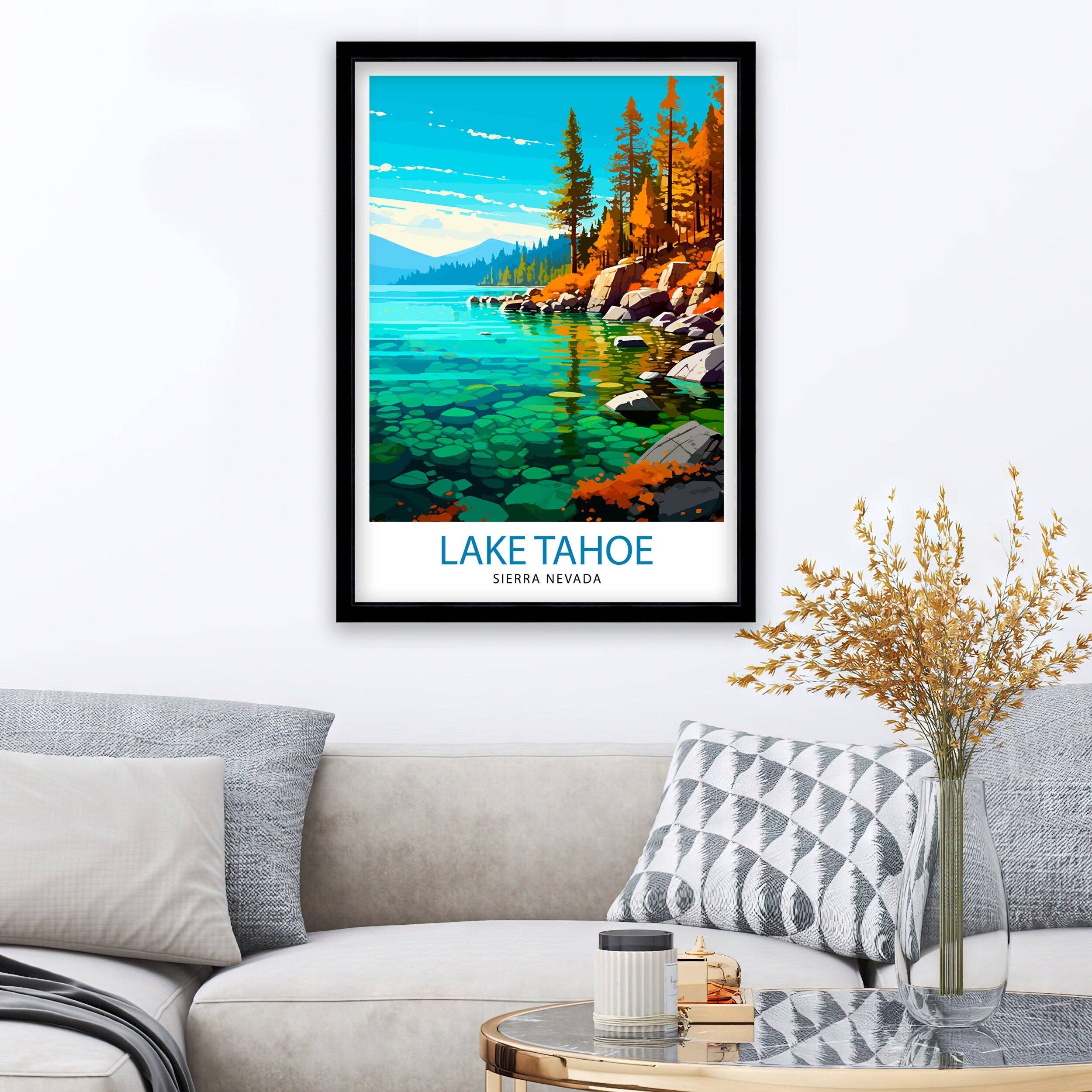 InkNPrintz – wholesale Art print – Lake Tahoe Travel Poster5