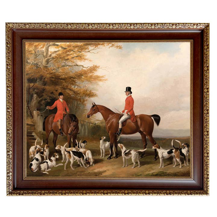 Madison Bay Co. - Historical Home Decor Reproductions - Wholesale Art Print - The Meeting Fox Hunt Scene Vintage Painting Print on Canvas86