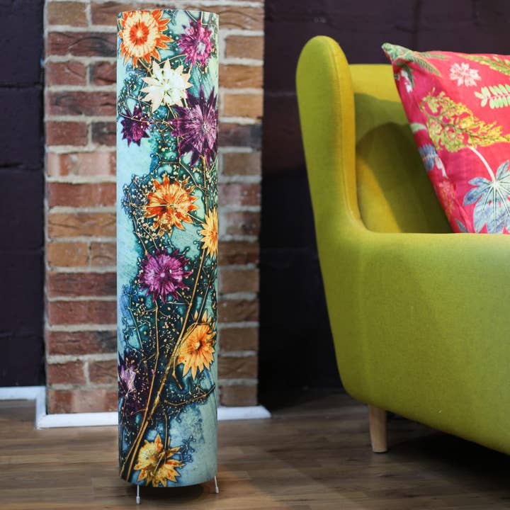 Branching Astrantia | Orange | Floor Lamp for wholesale by Gillian Arnold