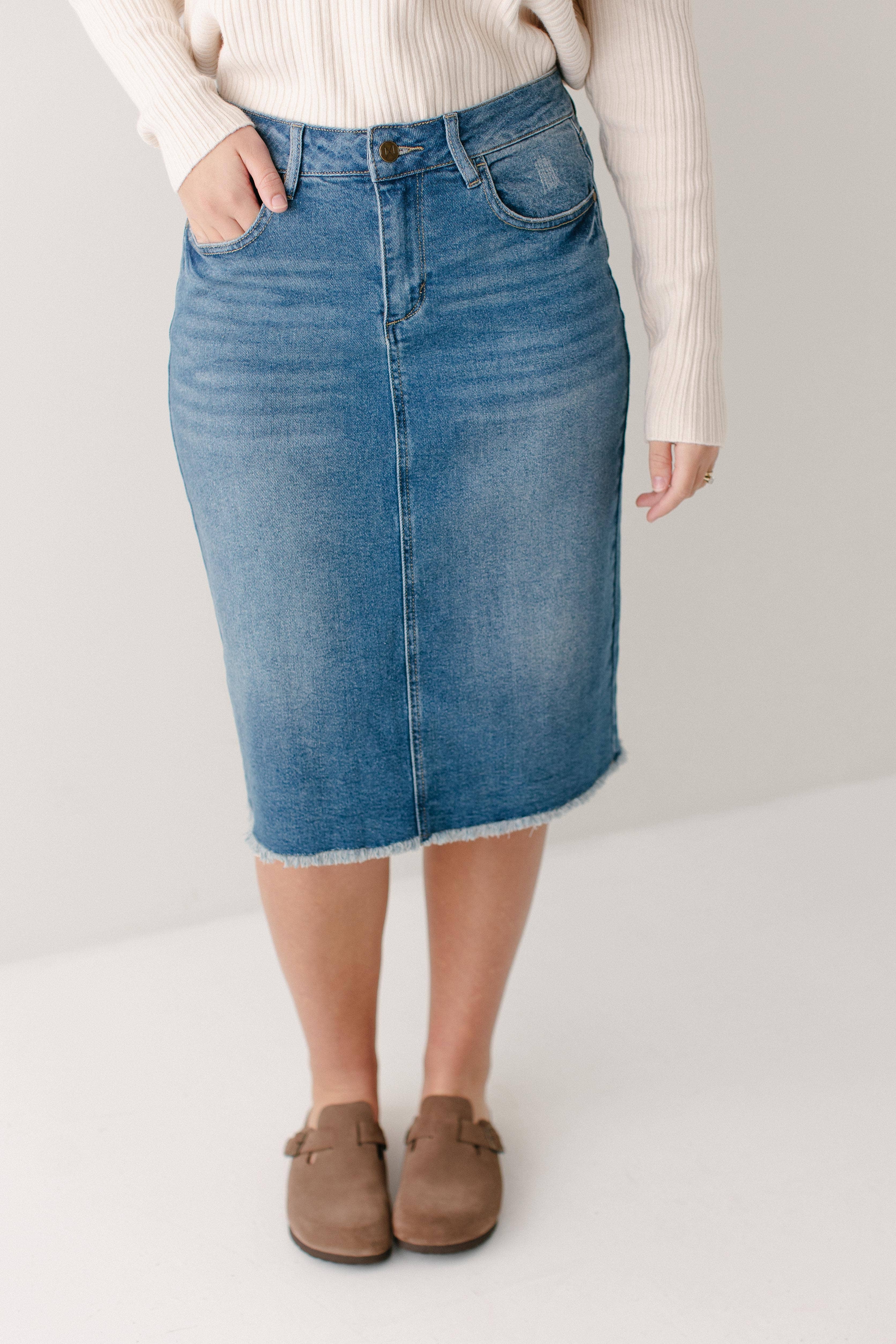 The Main Street Exchange - Wholesale Skirt - Women's - 'Nala' Distressed Denim Skirt11