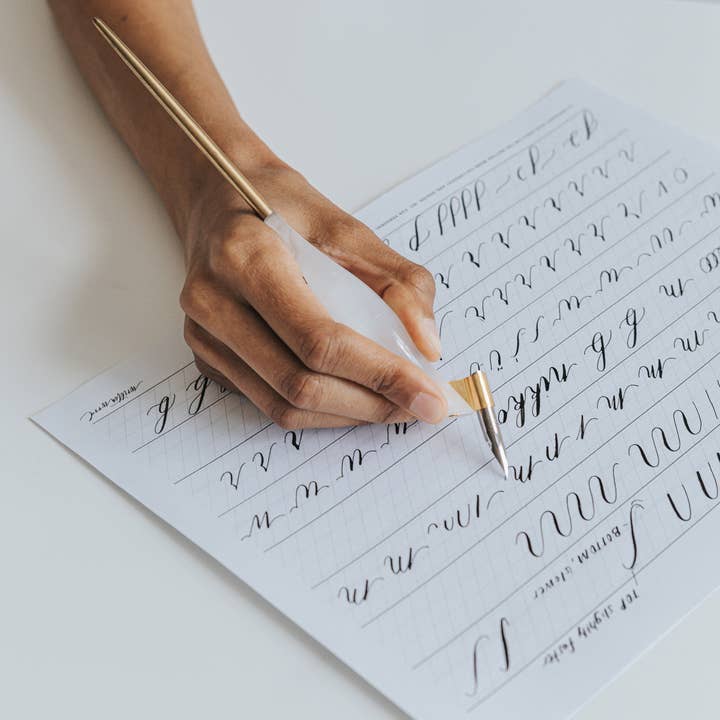 Written Word Calligraphy – wholesale Pennhållare – Quartz Sned kalligrafi Pen2