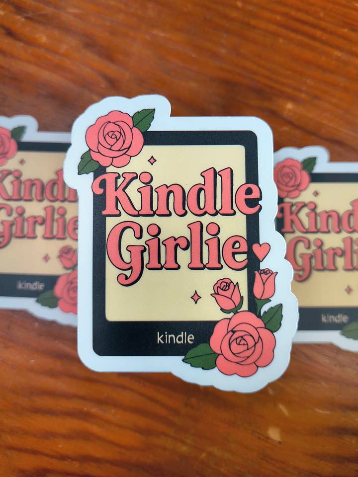 Kindle Girlie Sticker, Pretty Floral, Bookish, Readers, Cute for wholesale by The Crafty Bookworm3
