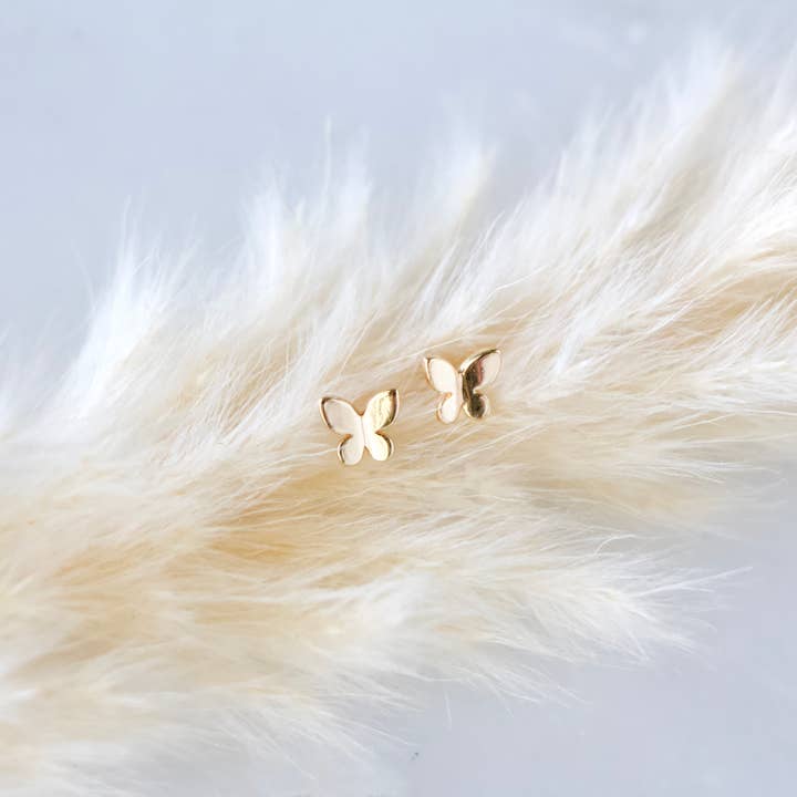 Tiny Butterfly Stud Earrings  for wholesale by Mesa Blue