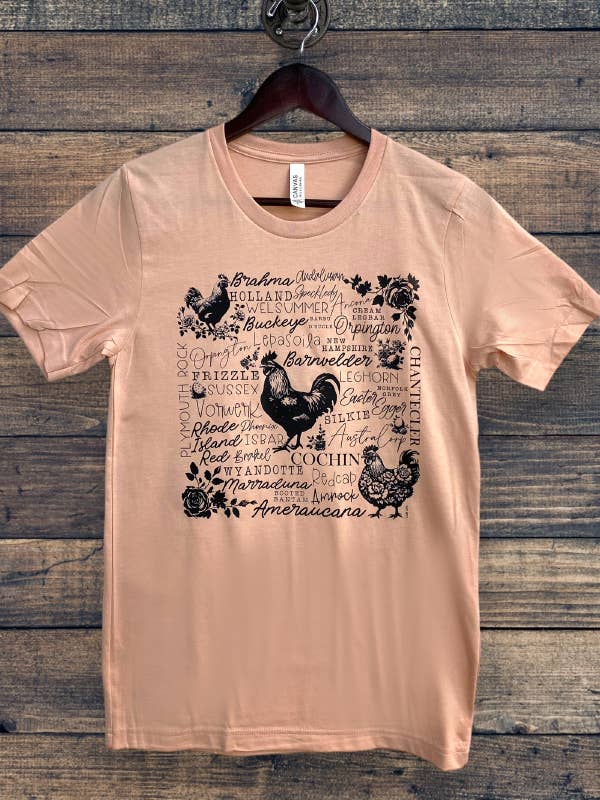 BC DTF CAMISOLAS DE LETRAS DE FRANGO, T-SHIRTS, por atacado de L&B Life