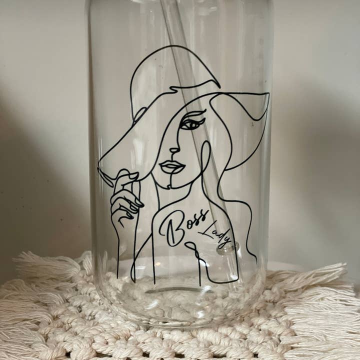 Boss Lady | Beer Can | Single Line drawing | Do work | Moms for wholesale by The MAD Mugs