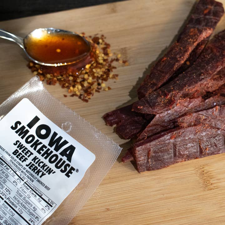 IOWA SMOKEHOUSE - Vente Viande séchée - 5 oz de bœuf séché Sweet Kickin' (12/caisse)