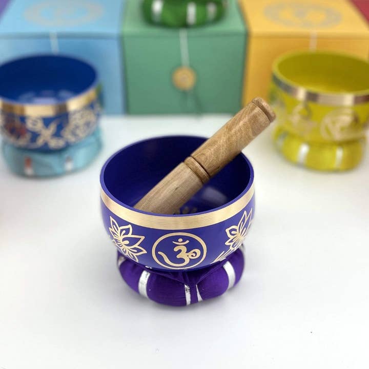 Rock Paradise - Wholesale Meditation Supplies - Brass Tibetan Singing Chakra Bowls - Choose Your Own21