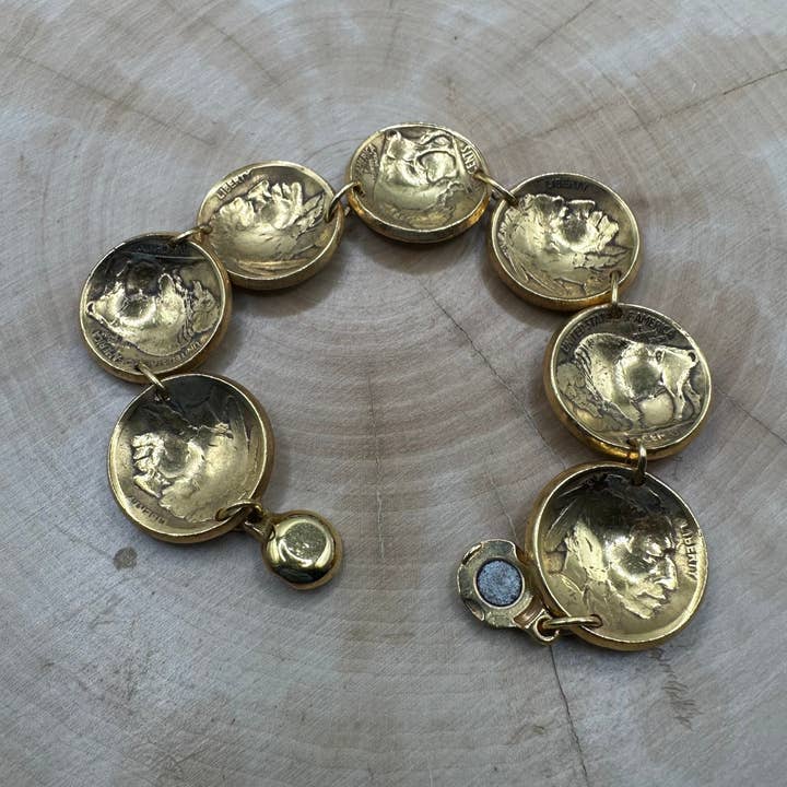 Mountainstruck Coin Rings and Jewelry - Wholesale Charm/Dangle Bracelet - U.S. Buffalo Nickel Domed Coin Bracelet9