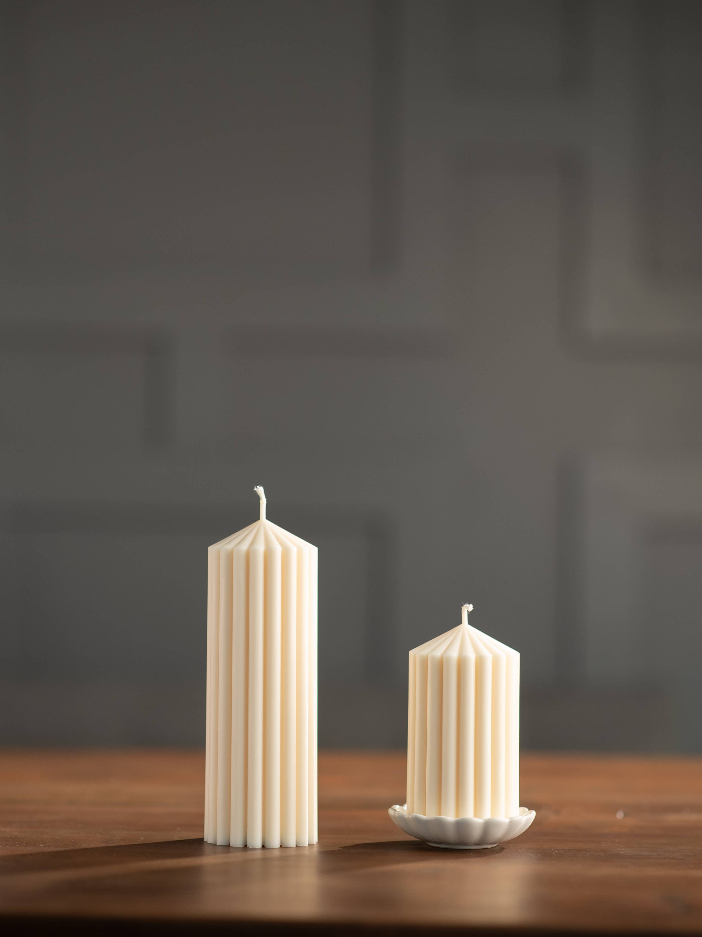 ZOETSTUDIO - Wholesale Pillar Candle - Large Ribbed Pillar Candles | Soy Wax | 110 hrs burn time0