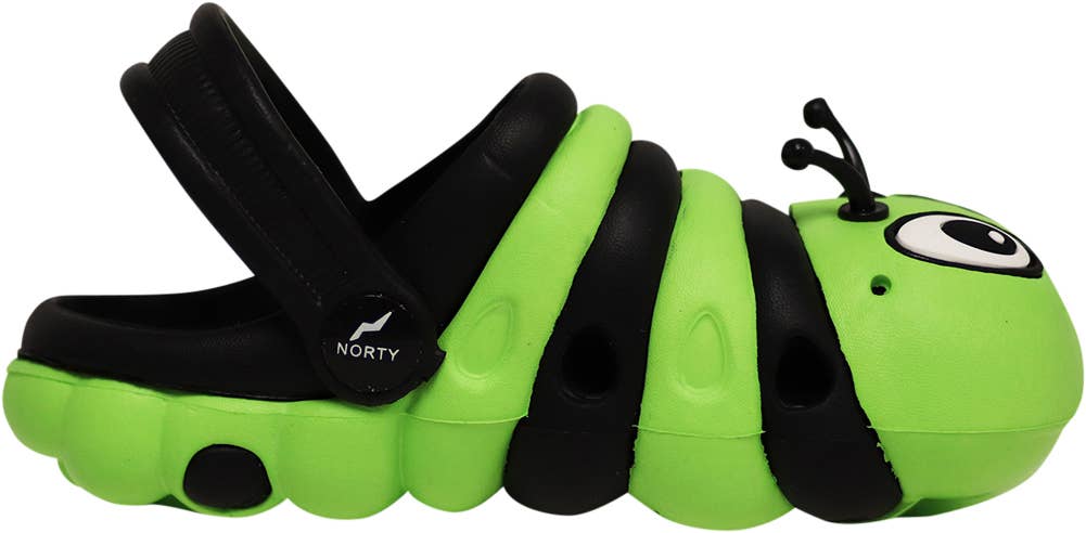 Eastern Off Price - Wholesale Sandals - Kids - Norty Boys Sizes 12-4 Bug Clog Sandal 42179 Lime & Black3