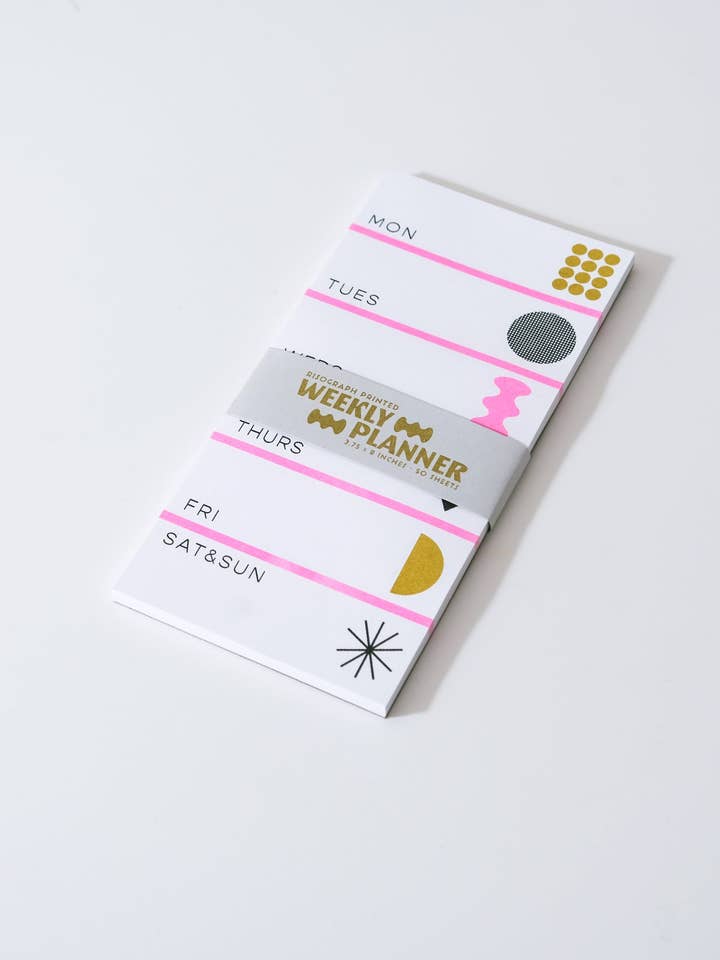 Bloc de notas alto semanal • Rosa para venta al por mayor de Mezzaluna Studio