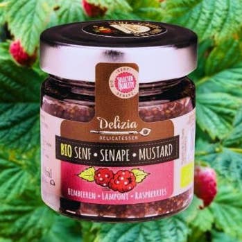 Bio Senape Con Lamponi per la vendita all'ingrosso da parte di Delizia Delikatessen