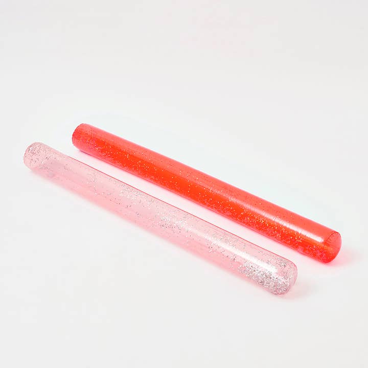 Set of 2 PVC Pool Noodles - Neon Coral, Peach Pink for wholesale by SUNNYLIFE