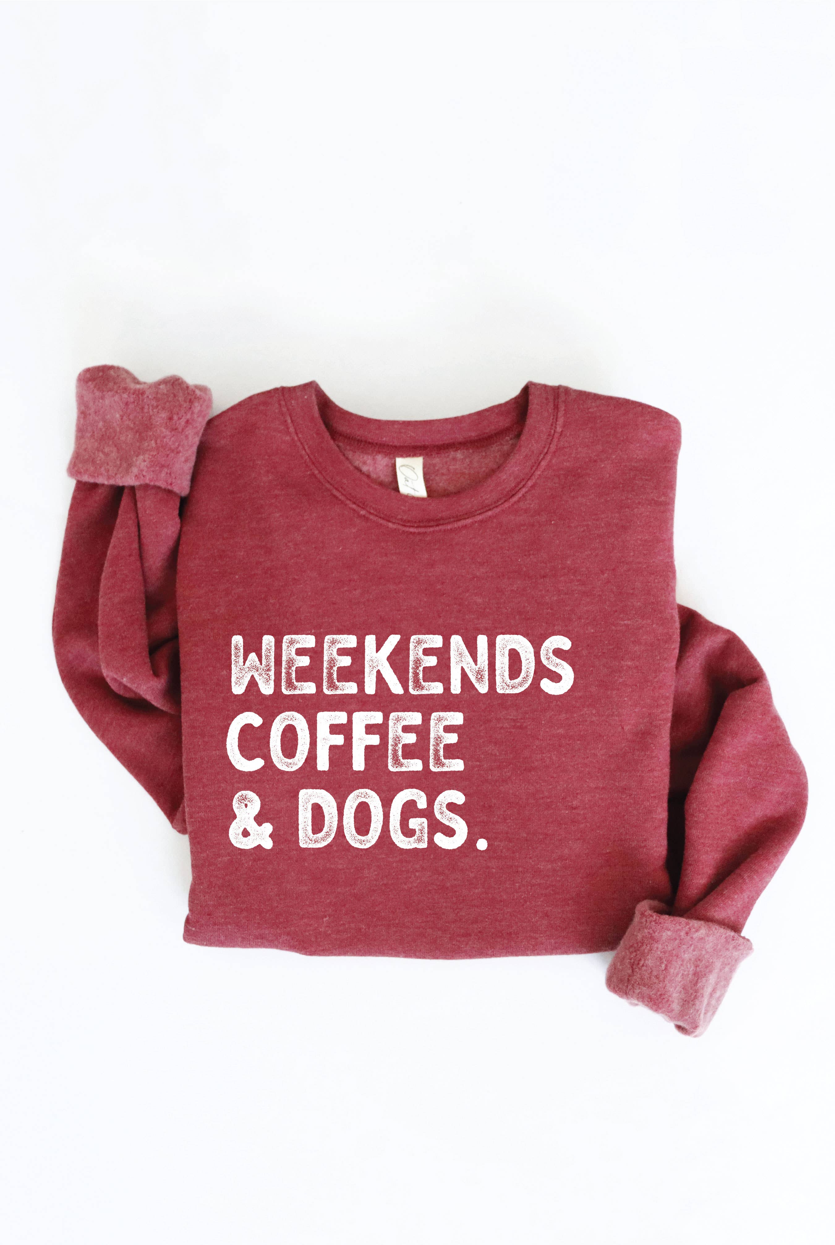 OAT COLLECTIVE - Venta al por mayor Sudadera estampada - Mujer - Sudadera estampada WEEKENDS COFFEE AND DOGS2