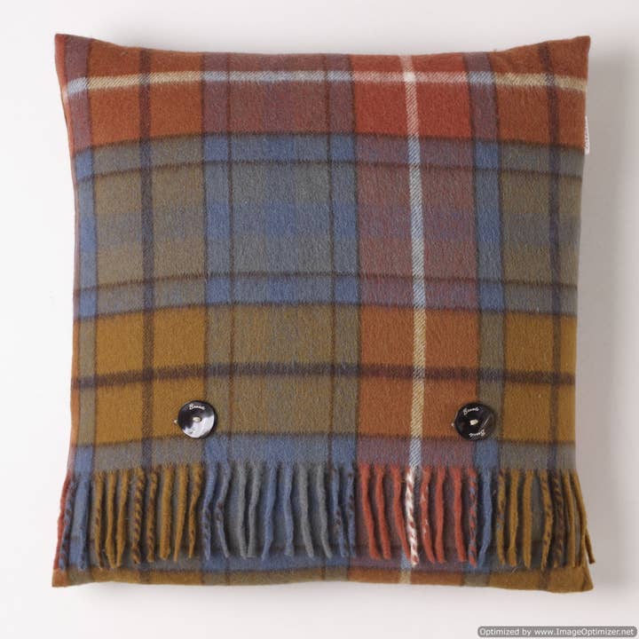 Bronte Moon - Wholesale Throw/Decorative Pillow - Merino Lambswool - Antique Buchanan Tartan Plaid Pillow - Ma