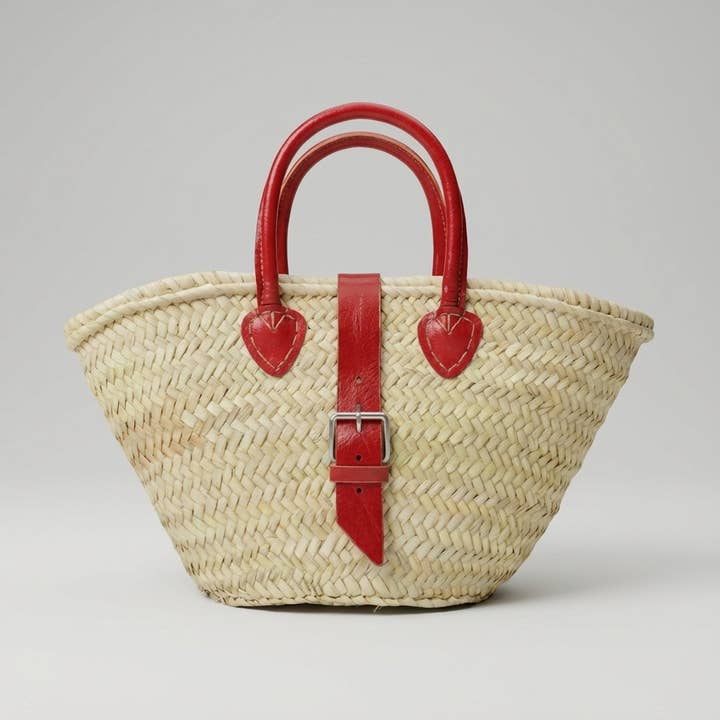Melecraft - Vente Sac de plage - Sac en Paille Fait Main – Panier Français en Cuir16