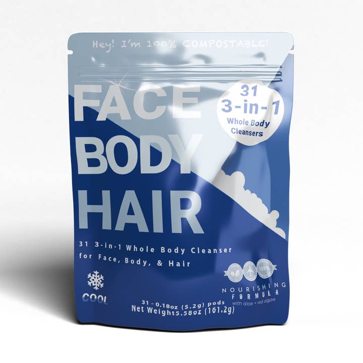 FACE BODY HAIR Cápsulas de Gel de Banho 3-em-1 por atacado de FACE BODY HAIR
