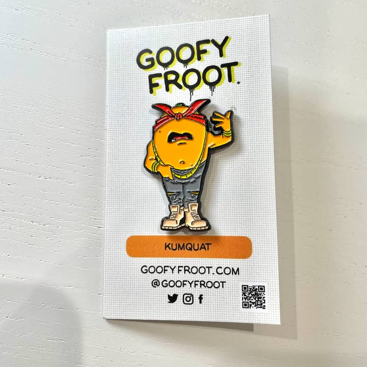 Kumquat Enamel Pin for wholesale by Goofy Froot